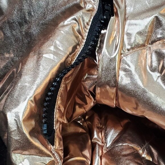 Women's Puffer Waterproof Snow Suit Faux Fur Hood Hood Size M NWOT Zip Legs Belt - Picture 7 of 7